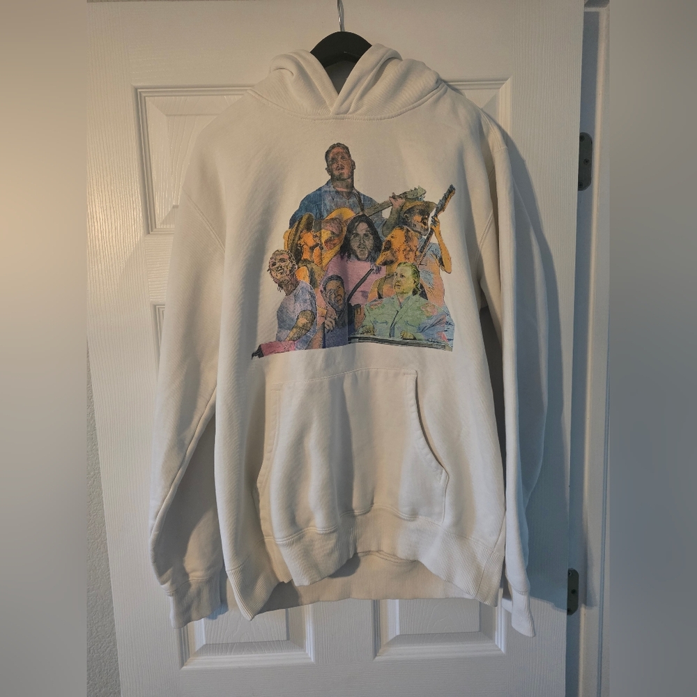 Zach Bryan Official Quittin' Time Tour Cream Thick Heavy Hoodie